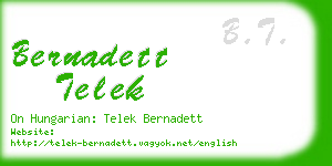 bernadett telek business card